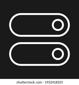 Toggle, switches, on, off icon vector image. Can also be used for customer support and UI. Suitable for use on web apps, mobile apps and print media.