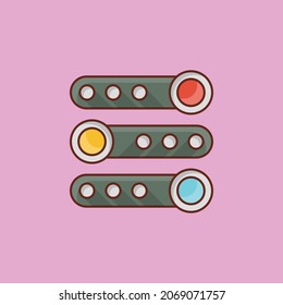 toggle Vector illustration on a transparent background. Premium quality symbols. Vector Line Flat color  icon for concept and graphic design.
