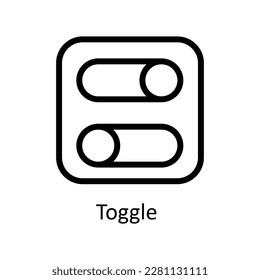 Toggle  Vector   outline  Icons. Simple stock illustration stock 