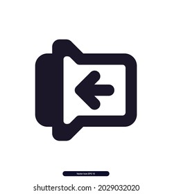 toggle_left_slide Symbol. Mobile Signieren und Symbol Vektorsymbole. Einfache Zusammenstellung von Rahmensymbolen, grafischen Designelementen. eps10