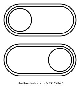 Toggle_On_Off icon - Flat design, glyph style icon - Outline black