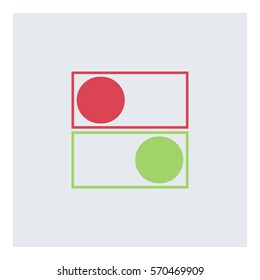 Toggle_On_Off icon - Flat design, glyph style icon - Colored enclosed in a square