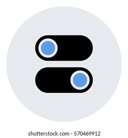 Toggle_On_Off icon - Flat design, glyph style icon - Colored enclosed in a circle