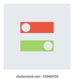 Toggle_On_Off icon - Flat design, glyph style icon - Colored enclosed in a square