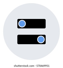 Toggle_On_Off icon - Flat design, glyph style icon - Colored enclosed in a circle