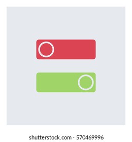 Toggle_On_Off icon - Flat design, glyph style icon - Colored enclosed in a square