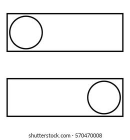 Toggle_On_Off icon - Flat design, glyph style icon - Outline black