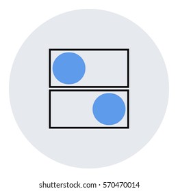 Toggle_On_Off icon - Flat design, glyph style icon - Colored enclosed in a circle