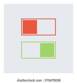 Toggle_On_Off icon - Flat design, glyph style icon - Colored enclosed in a square