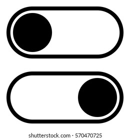 Toggle_On_Off icon - Flat design, glyph style icon - Filled black