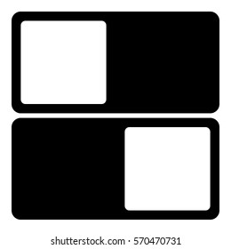 Toggle_On_Off icon - Flat design, glyph style icon - Filled black