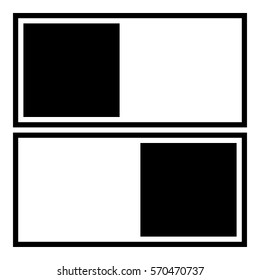 Toggle_On_Off icon - Flat design, glyph style icon - Filled black