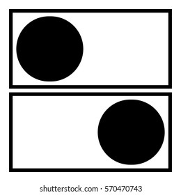 Toggle_On_Off icon - Flat design, glyph style icon - Filled black