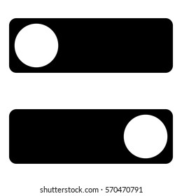 Toggle_On_Off icon - Flat design, glyph style icon - Filled black
