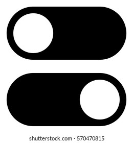 Toggle_On_Off icon - Flat design, glyph style icon - Filled black