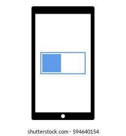 Toggle_on_off icon - Flat design, glyph style icon - Colored enclosed in a phone