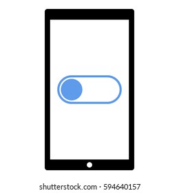 Toggle_on_off icon - Flat design, glyph style icon - Colored enclosed in a phone