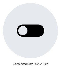 Toggle_on_off icon - Flat design, glyph style icon - Black enclosed in a circle