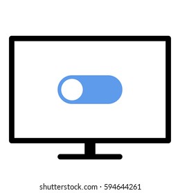Toggle_on_off icon- Flat design, glyph style icon - Colored enclosed in a screen