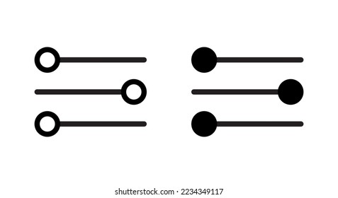 Toggles icon vector in clipart concept