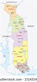 Togo Administrativ Map