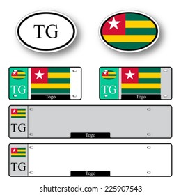 togo auto set against white background, abstract vector art illustration, image contains transparency