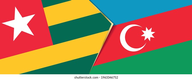 Banderas de Togo y Azerbaiyán, dos banderas vectoriales símbolo de relación o enfrentamiento.