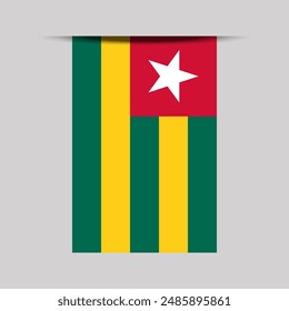 Togo Banner Flagge Vektorillustration