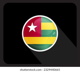 Togo Circle Glossy Pride Flag Icon
