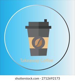 To-Go Kaffeetasse mit Kaffeebohnen-Logo