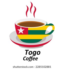 Togo coffee cup logo illustration design. Drink Business concept icon