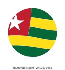 Togo country flag vector illustration simple design