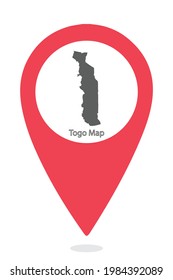 Togo  country Map in Location icon 