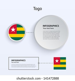 Togo Country Set of Banners on gray background for Infographic and Presentation. Vector illustration.