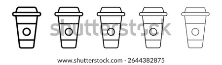 Togo Cup icon graphic set. trendy stroke line style