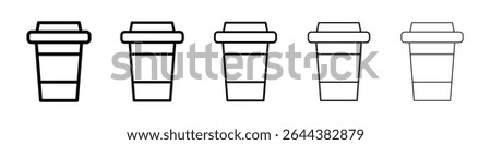 Togo Cup icon graphic set. trendy stroke line style
