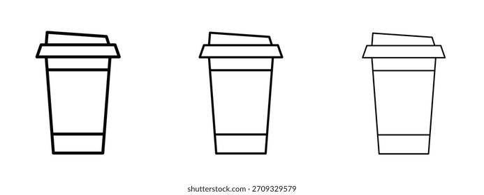 Togo Cup icon linear style sign for mobile concept and web design.