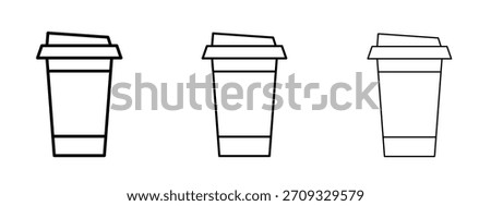 Togo Cup icon linear style sign for mobile concept and web design.