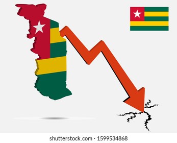 Togo economic crisis vector illustration Eps 10