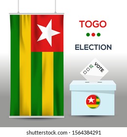 Togo election background vector work ,Flat design, Vector illustration.