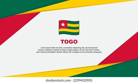 Togo Flag Abstract Background Design Template. Togo Independence Day Banner Cartoon Vector Illustration. Togo