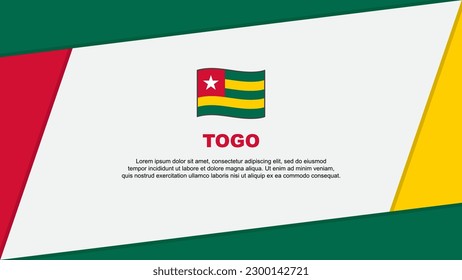 Togo Flag Abstract Background Design Template. Togo Independence Day Banner Cartoon Vector Illustration. Togo Banner