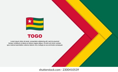 Togo Flag Abstrakte Hintergrunddesign-Vorlage. Togo Independence Day Banner Cartoon Vektorgrafik. Togo Cartoon
