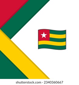 Togo Flag Abstract Background Design Template. Togo Independence Day Banner Social Media Post. Togo Illustration