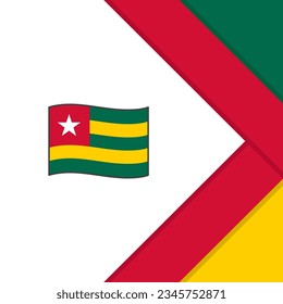 Togo Flag Abstract Background Design Template. Togo Independence Day Banner Social Media Post. Togo Cartoon