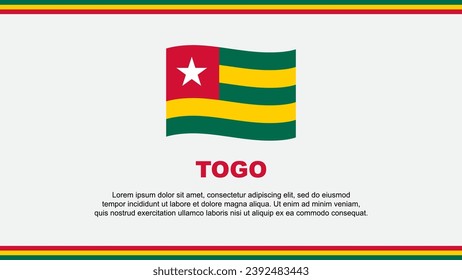 Togo Flag Abstract Background Design Template. Togo Independence Day Banner Social Media Vector Illustration. Togo Design