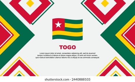 Togo Flag Abstract Background Design Template. Togo Independence Day Banner Wallpaper Vector Illustration. Togo Independence Day