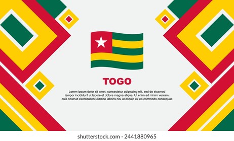 Togo Flag Abstract Background Design Template. Togo Independence Day Banner Wallpaper Vector Illustration. Togo Cartoon
