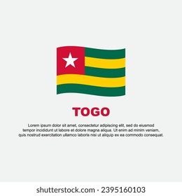 Togo Flag Background Design Template. Togo Independence Day Banner Social Media Post. Togo Background