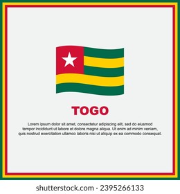 Togo Flag Background Design Template. Togo Independence Day Banner Social Media Post. Togo Banner